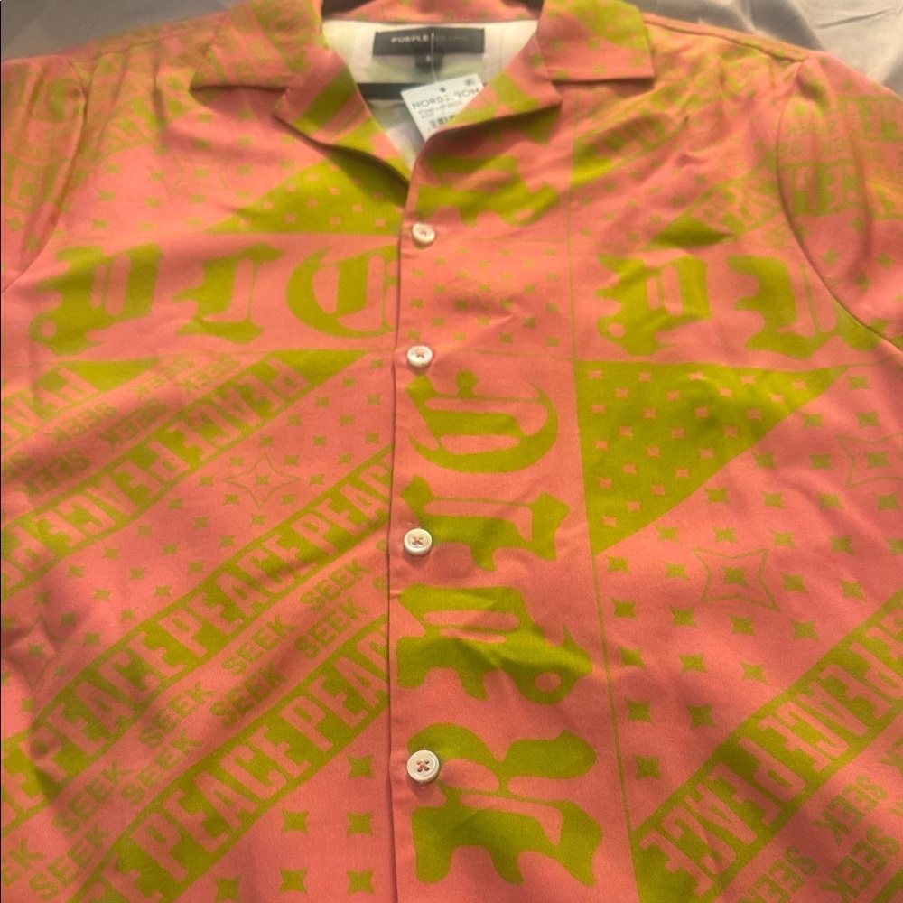 Purple brand Pink and Green Men's Shirt
